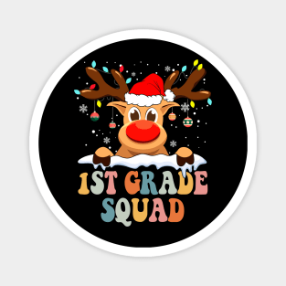 Reindeer 1st Grade Teacher Squad Christmas Back To School Magnet